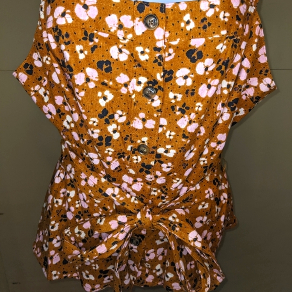 Who What Wear Floral Print Tank Top - Picture 2 of 5